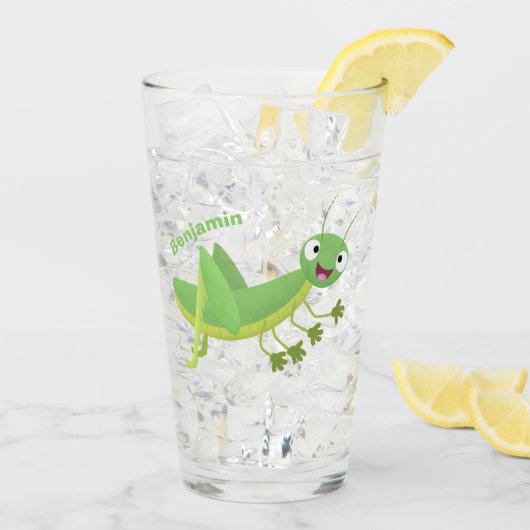 Steekgroene dolle cartoon glas (Achterkant ijs)
