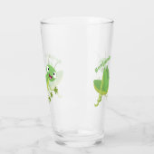 Steekgroene dolle cartoon glas (Links)