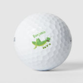 Steekgroene dolle cartoon golfballen (Voorkant)