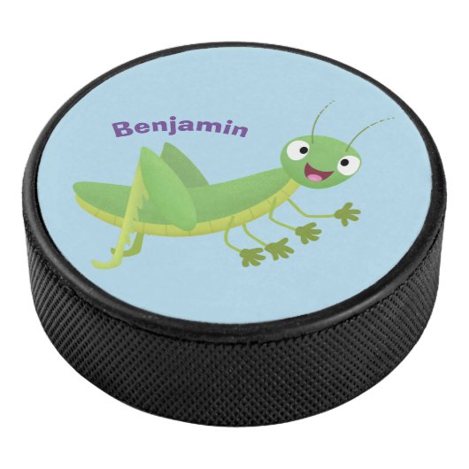 Steekgroene dolle cartoon hockey puck (3/4)