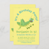 Steekgroene dolle cartoon kaart (Voorkant / Achterkant)