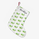 Steekgroene dolle cartoon kleine kerstsok (Voorkant (Hangend))