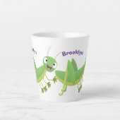 Steekgroene dolle cartoon latte mok (Voorkant)