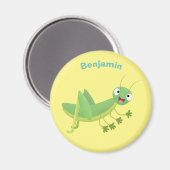 Steekgroene dolle cartoon magneet (Voorkant / Achterkant)