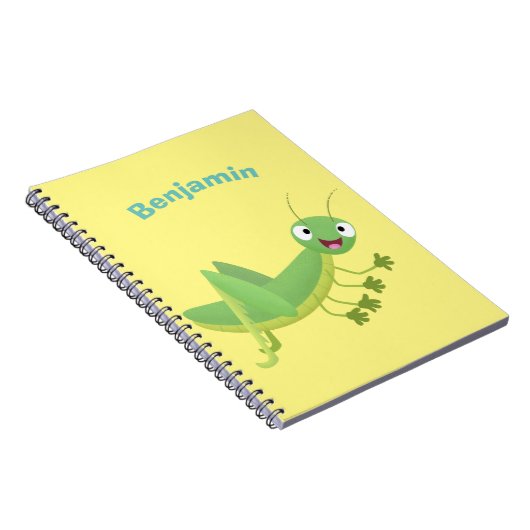 Steekgroene dolle cartoon notitieboek (Rechterzijde)