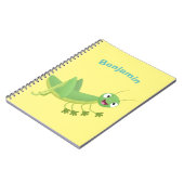 Steekgroene dolle cartoon notitieboek (Linkerzijde)