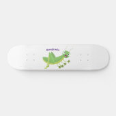 Steekgroene dolle cartoon persoonlijk skateboard (Horizontaal)