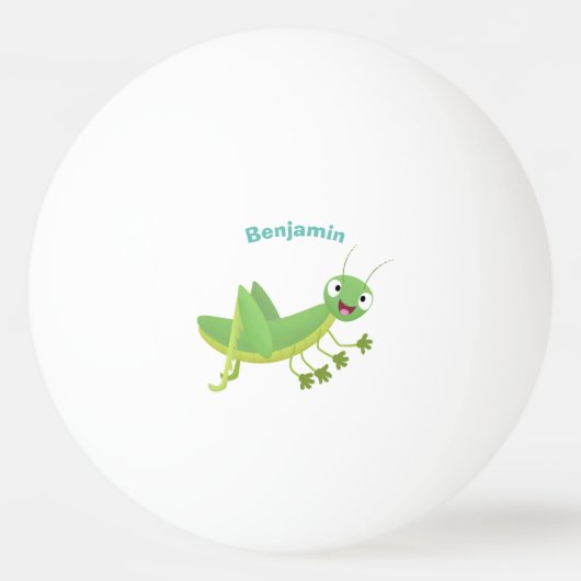 Steekgroene dolle cartoon pingpongbal (Voorkant)