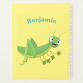 Steekgroene dolle cartoon planner (Achterkant)