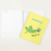 Steekgroene dolle cartoon planner (Display)