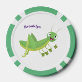 Steekgroene dolle cartoon poker chips (Achterkant)