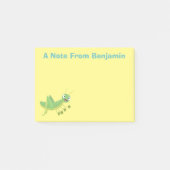 Steekgroene dolle cartoon post-it® notes (Voorkant)