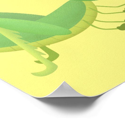 Steekgroene dolle cartoon poster (Hoek)