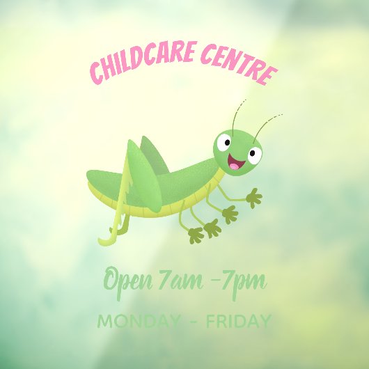 Steekgroene dolle cartoon raamsticker (Vel 3)