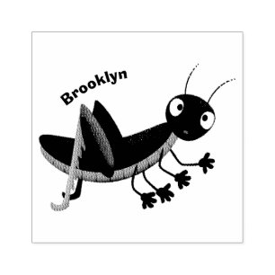 Steekgroene dolle cartoon rubberstempel