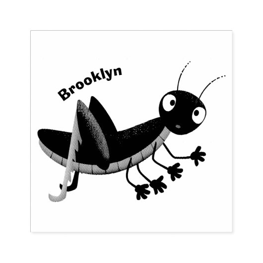 Steekgroene dolle cartoon rubberstempel (Afrduk)