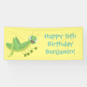 Steekgroene dolle cartoon spandoek (Horizontaal)