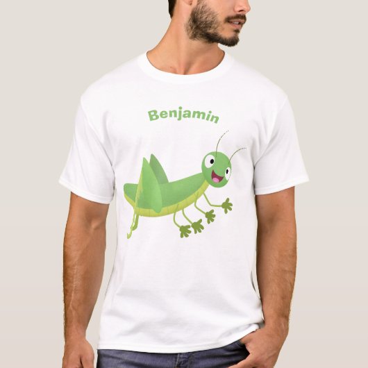 Steekgroene dolle cartoon t-shirt (Voorkant)