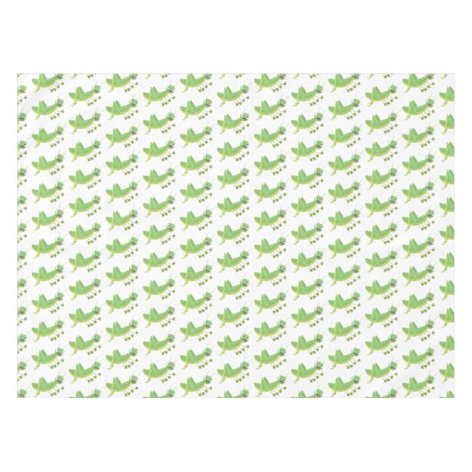 Steekgroene dolle cartoon tafelkleed (Voorkant (Horizontaal))