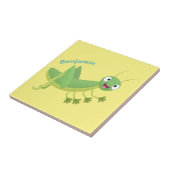 Steekgroene dolle cartoon tegeltje (Zijkant)