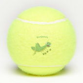 Steekgroene dolle cartoon tennisballen (Achterkant)