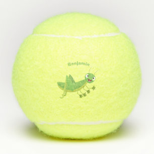 Steekgroene dolle cartoon tennisballen