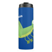 Steekgroene dolle cartoon thermosbeker (Voorkant)