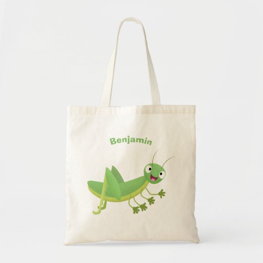 Steekgroene dolle cartoon tote bag (Voorkant)