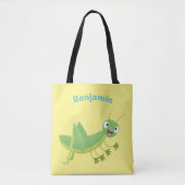Steekgroene dolle cartoon tote bag (Voorkant)
