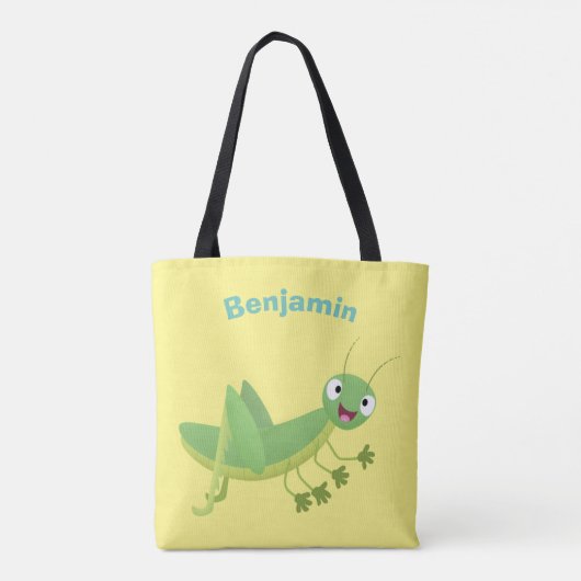 Steekgroene dolle cartoon tote bag (Achterkant)