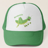 Steekgroene dolle cartoon trucker pet (Voorkant)