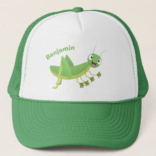 Steekgroene dolle cartoon trucker pet