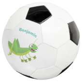 Steekgroene dolle cartoon voetbal (Drie kwart)