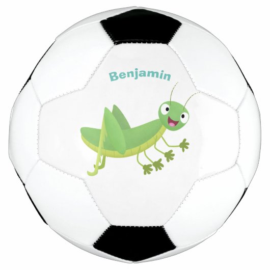 Steekgroene dolle cartoon voetbal (Voorkant)
