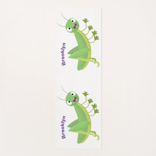 Steekgroene dolle cartoon yogamat (Voorkant)