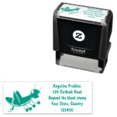 Steekgroene dolle cartoon  zelfinktende stempel (In situ)