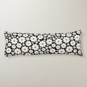 Steekjes witte maisy bloemen in het midden lichaamskussen (Achterkant)