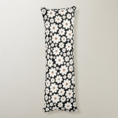 Steekjes witte maisy bloemen in het midden lichaamskussen (Achterkant (Verticaal))