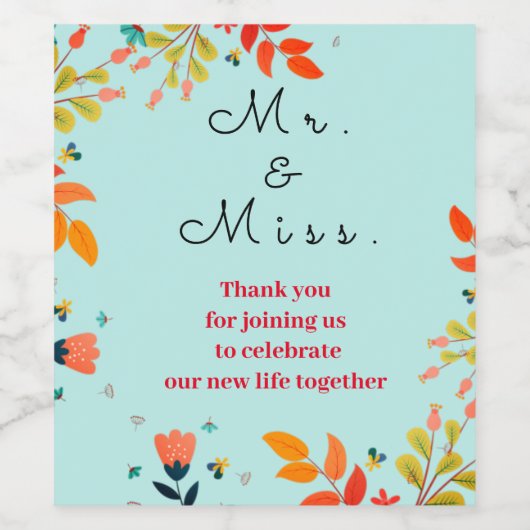 Steekkleur Wijn Etiket (Enkel label)