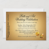 STEEKPROEF ALLEEN Casino Style Wedding Paper: Half Kaart (Achterkant)