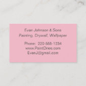 Steekproef Bright roze verf Visitekaartje (Achterkant)