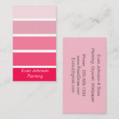 Steekproef Bright roze verf Visitekaartje (Voorkant / Achterkant)
