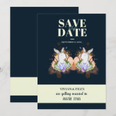 Steekproef donkere groene paasbundel sparen de dat kaart (Voorkant / Achterkant)