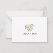 Steekproef Floral en Bunny Cute Hartelijk dank Notitiekaartje (Achterkant)