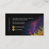 Steekproef galaxy Glitter Black en Gold Perfume Visitekaartje (Achterkant)