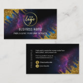 Steekproef galaxy Glitter Black en Gold Perfume Visitekaartje (Voorkant / Achterkant)