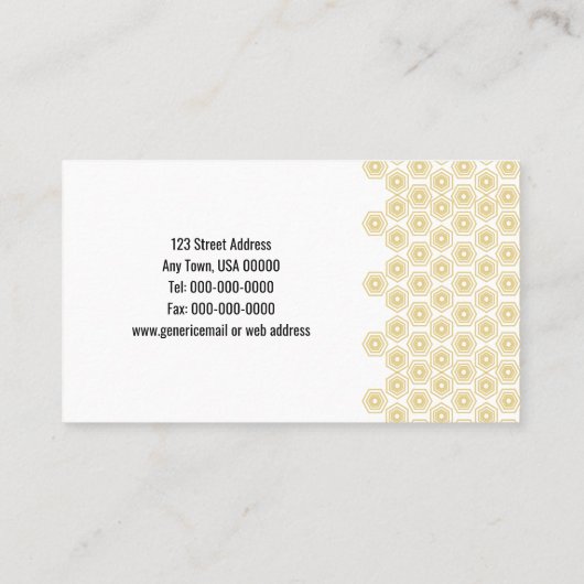 Steekproef honingbijen visitekaartje (Achterkant)