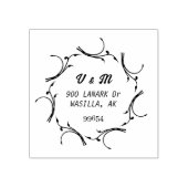 Steekproef Kanote cirkelstijladres Rubberstempel (Afrduk)