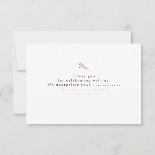 Steekproef Kruisbloem Hartelijk dank Bedankkaart (Achterkant)