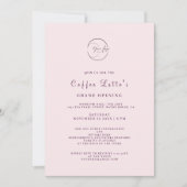 Steekproef Lichte Roze Minimale Bedrijfs het Opene Kaart (Voorkant)